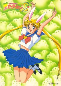 Usagi happy to show off her uniform