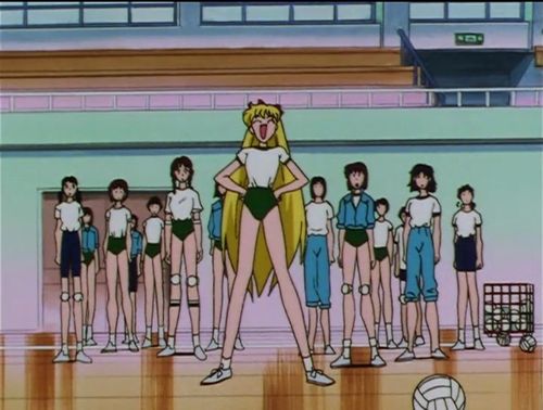 Minako plays for keeps in volleyball