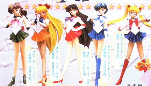 Some circa 2000 Sailor Moon statuettes