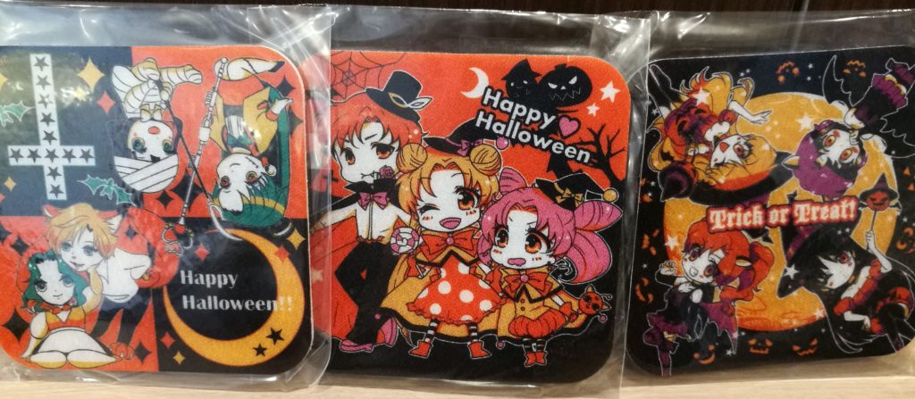 All-Senshi lineup for some Halloween-themed coasters