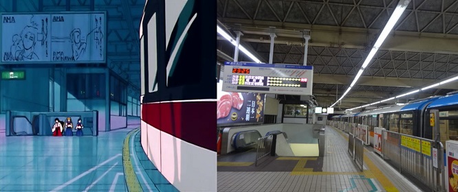 Hamamatsu station in episode 13