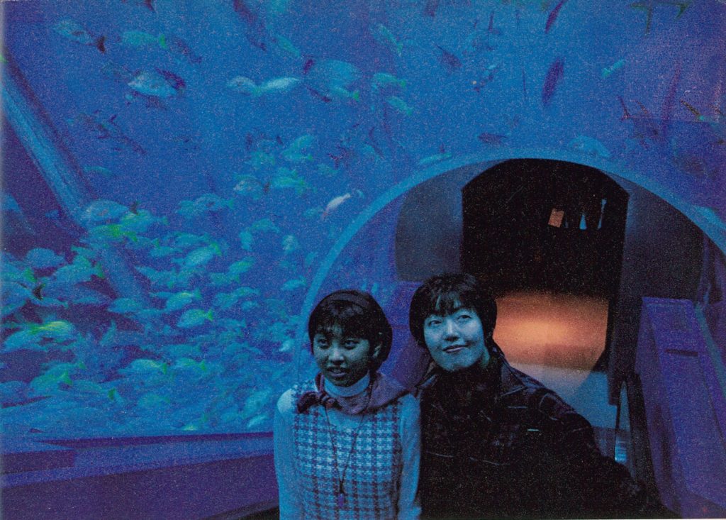 Natsuko and Megumi enjoy an afternoon at the aquarium